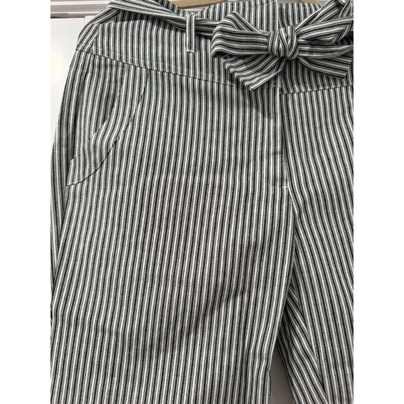 BCBGeneration Striped‎ Belted Cropped Trousers Pant Size 6 - Picture 7 of 10
